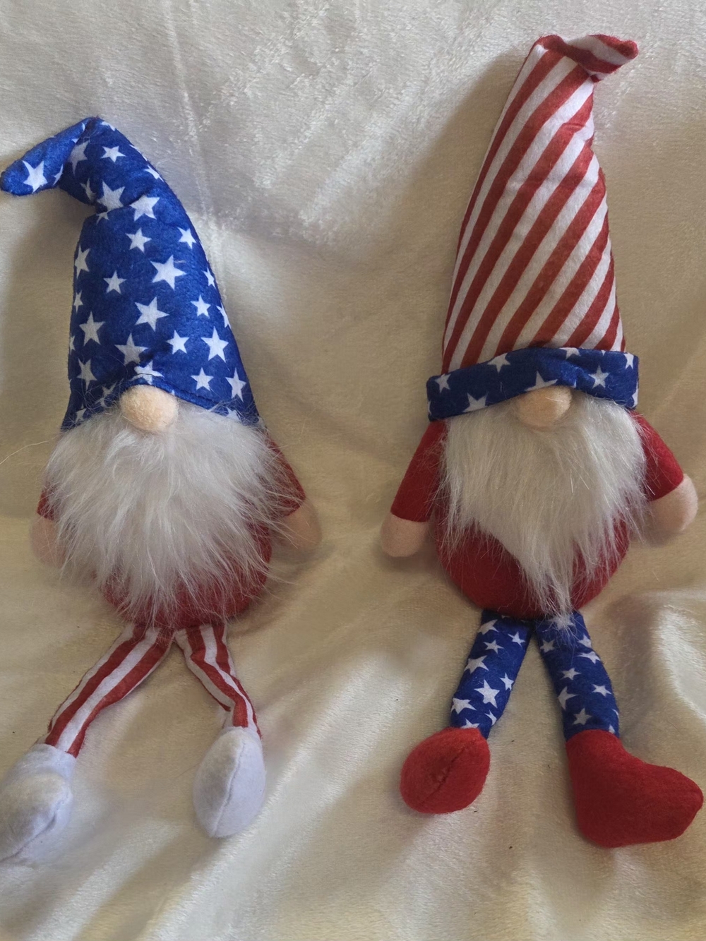 Patriotic Gnome Plush Pair - Red, White & Blue